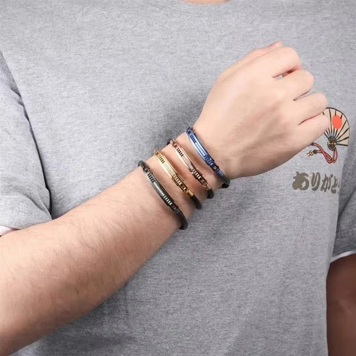 Adjustable Luxury Crystal Leather Bracelet